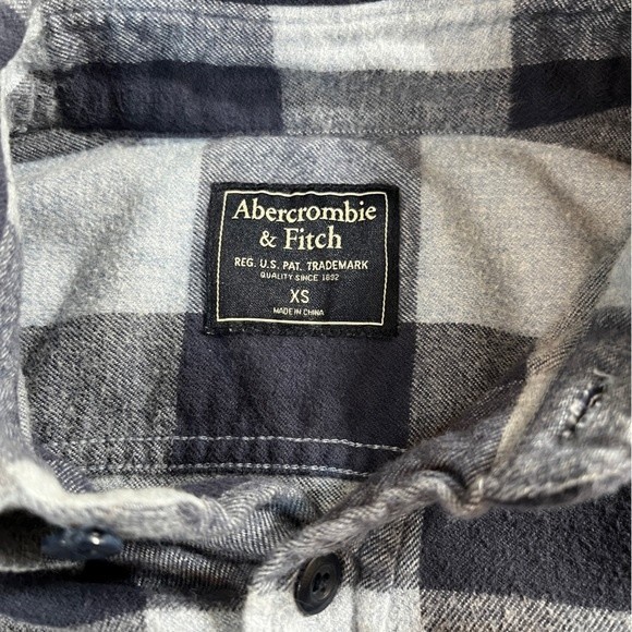 Abercrombie & Fitch XS Flannel shirt soft button down check soft very good cond - Picture 4 of 10